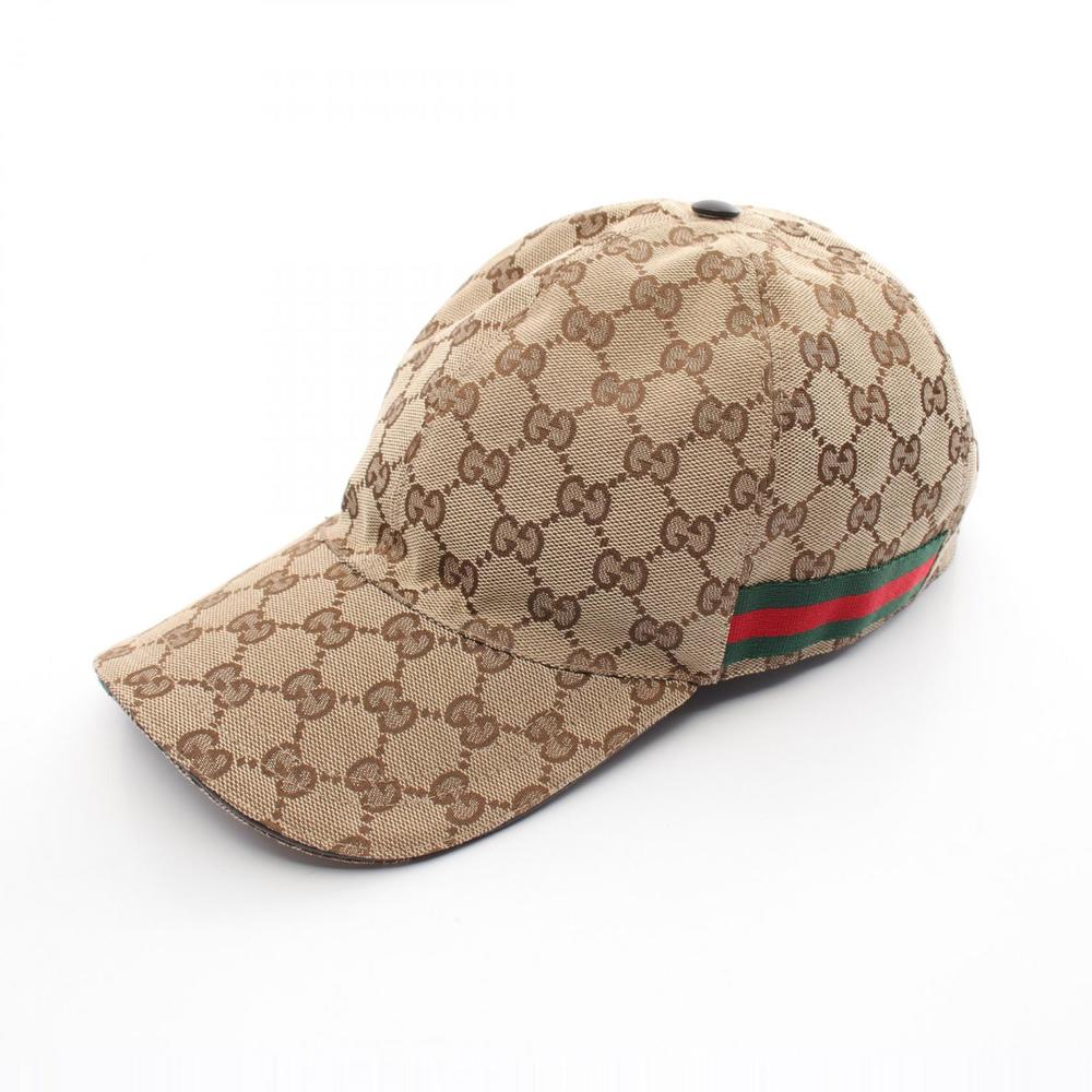 Gucci Gg Webline Cap Hat Beige Brown